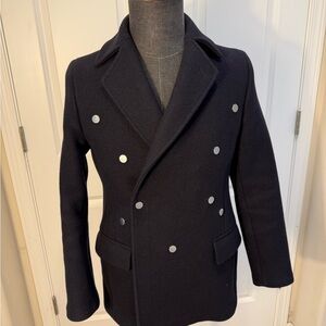Raf Simons Navy Peacoat
